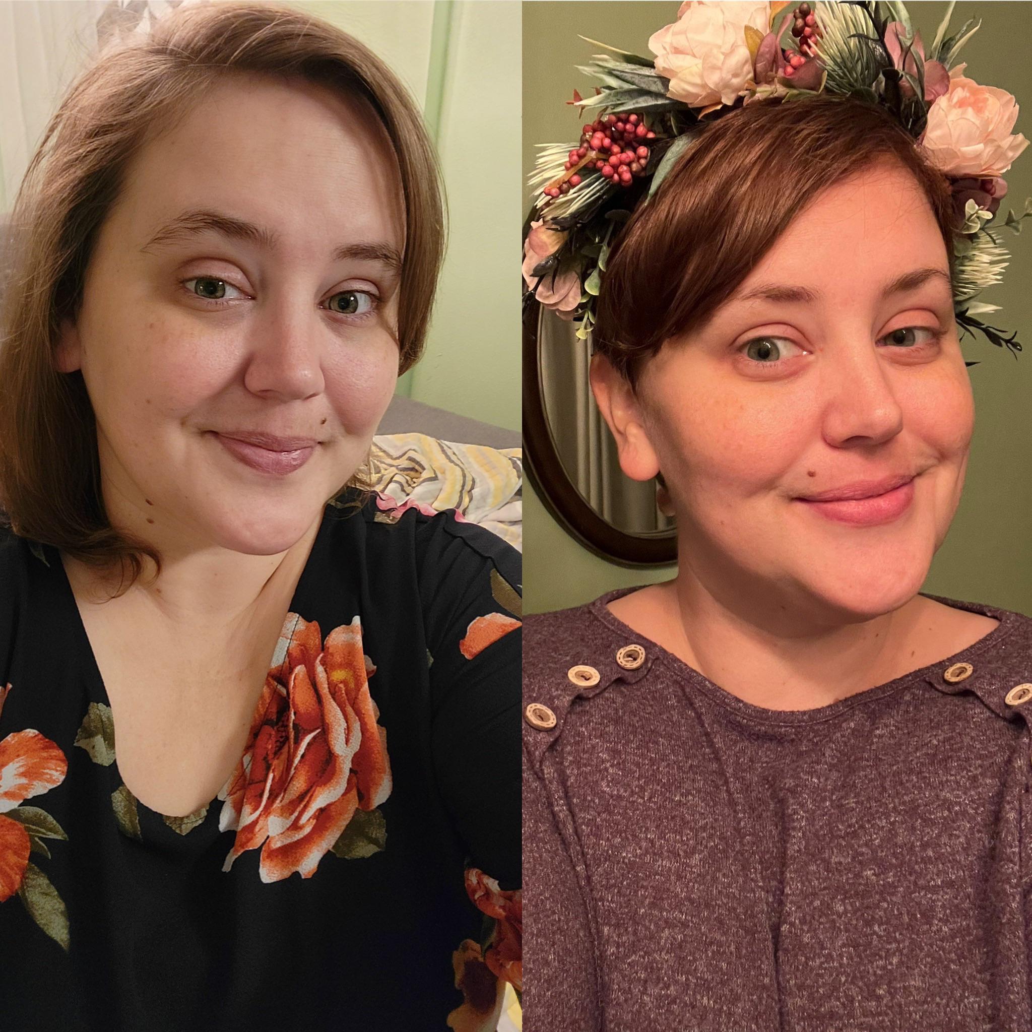 Progress Pics of 26 lbs Fat Loss 5 feet 5 Female 245 lbs to 219 lbs