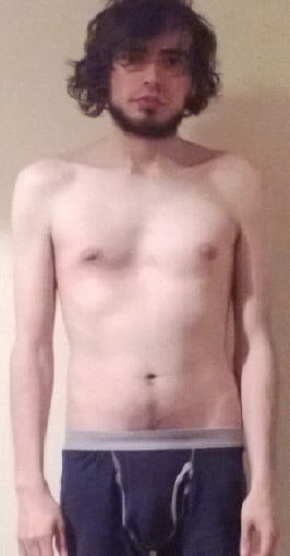 A progress pic of a 5'8" man showing a snapshot of 127 pounds at a height of 5'8