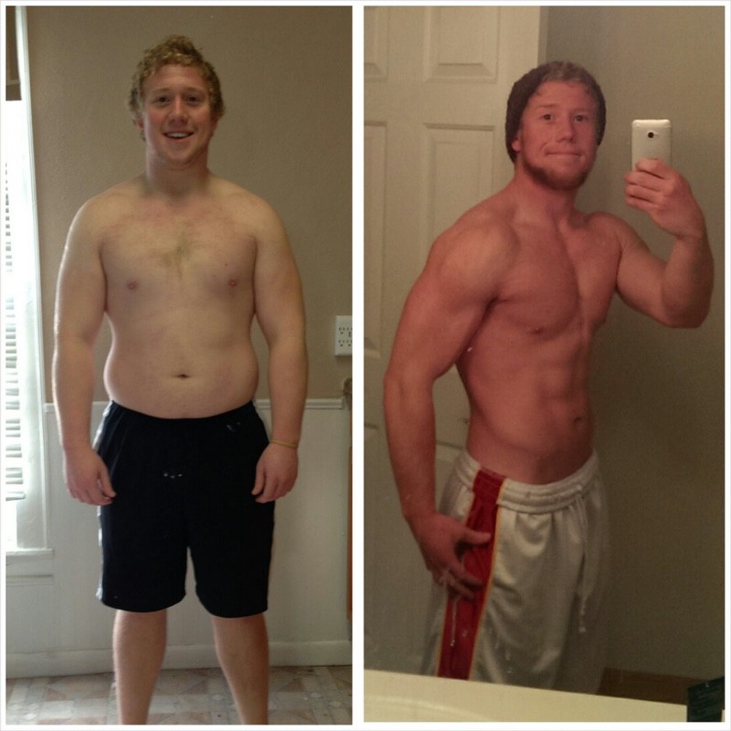 5 feet 10 Male 55 lbs Fat Loss Before and After 250 lbs to 195 lbs