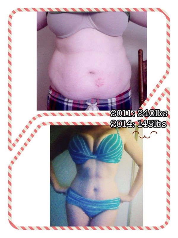 5'8 Female 95 lbs Fat Loss Before and After 240 lbs to 145 lbs