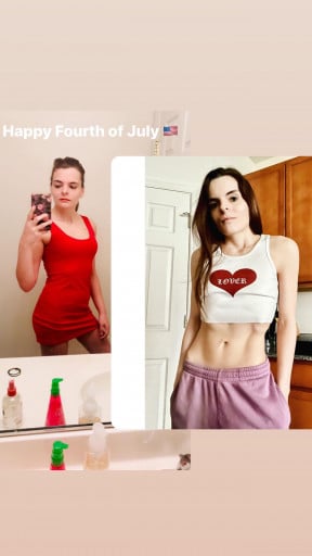 5'5 Female Progress Pics of 17 lbs Fat Loss 133 lbs to 116 lbs