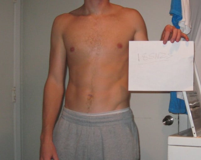 A picture of a 6'0" male showing a snapshot of 164 pounds at a height of 6'0