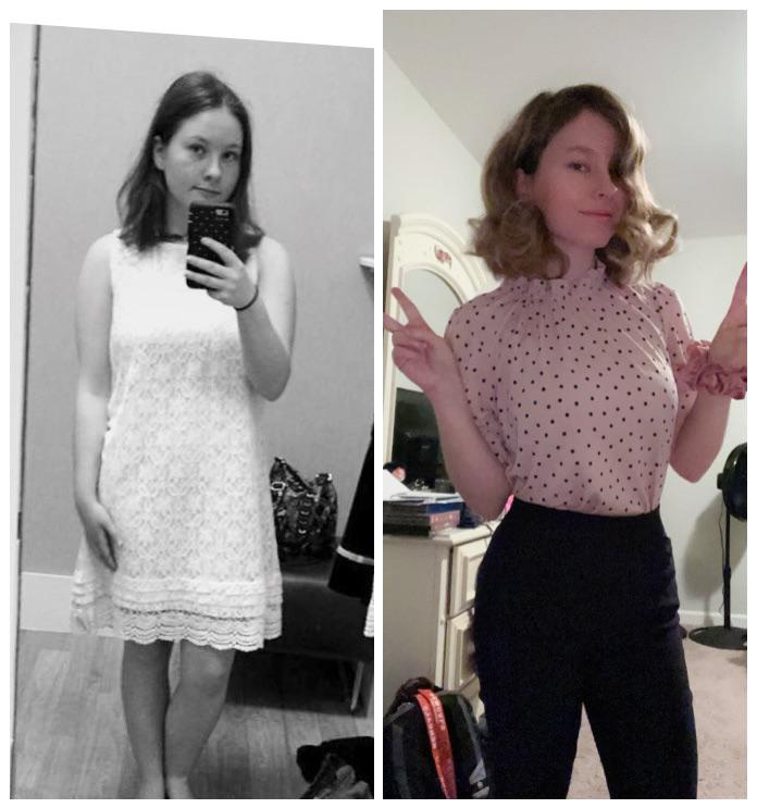 22 lbs Fat Loss Before and After 5 feet 1 Female 130 lbs to 108 lbs
