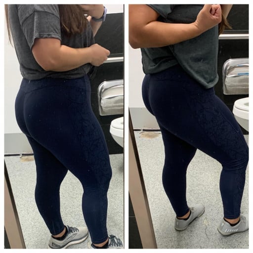 Progress Pics of 14 lbs Weight Loss 5 feet 2 Female 198 lbs to 184 lbs
