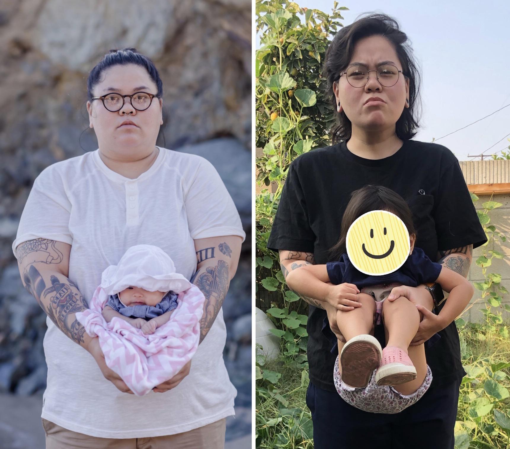 5 feet 6 Female 80 lbs Fat Loss Before and After 275 lbs to 195 lbs