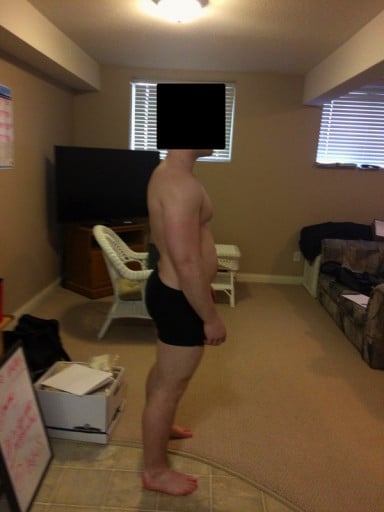 A picture of a 5'9" male showing a snapshot of 192 pounds at a height of 5'9