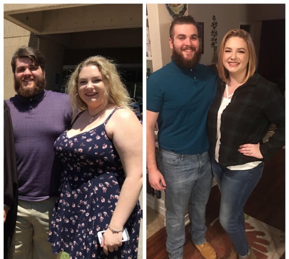 Before and After 70 lbs Weight Loss 6 feet 1 Male 297 lbs to 227 lbs