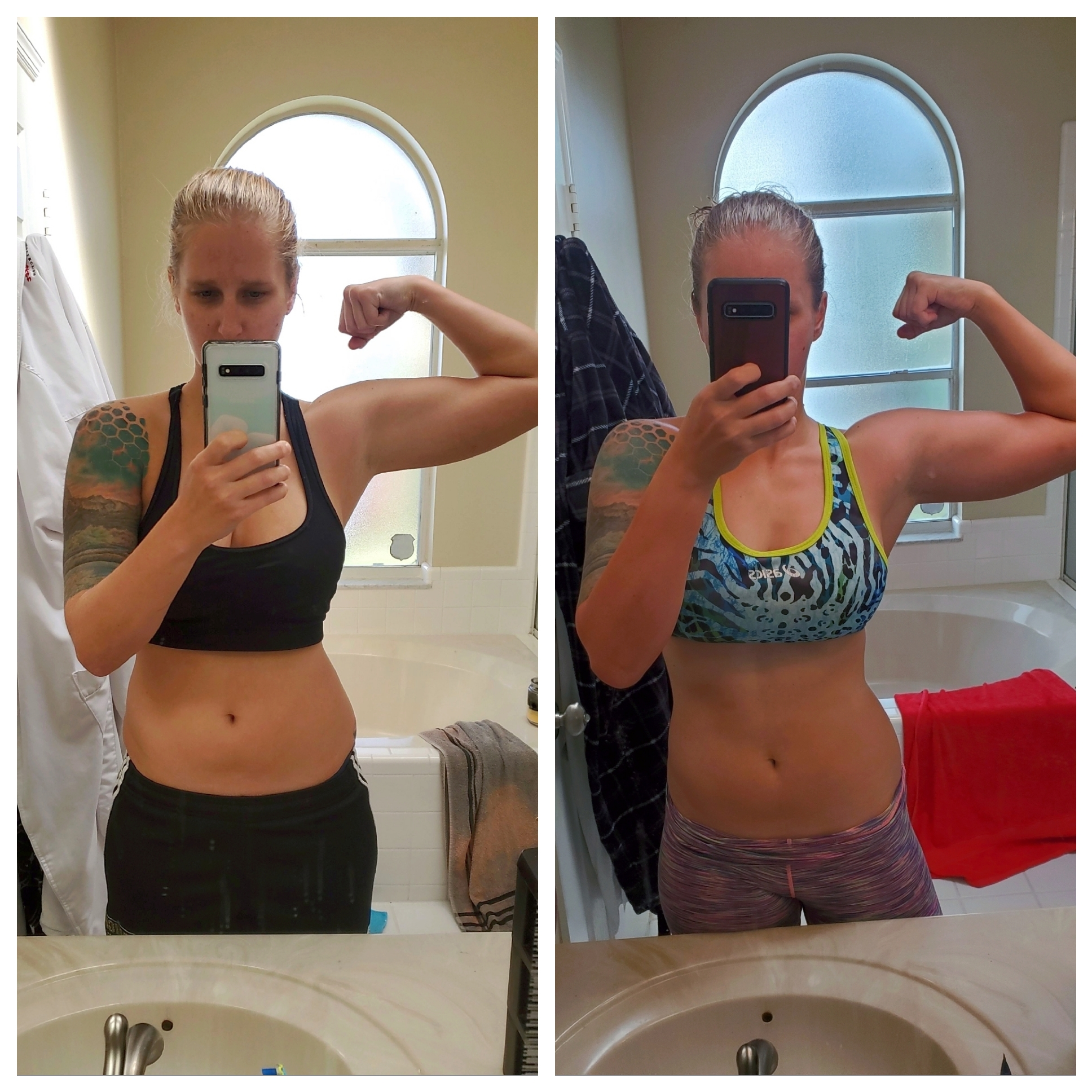 5 feet 8 Female Progress Pics of 9 lbs Fat Loss 160 lbs to 151 lbs