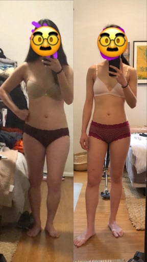 5 foot 4 Female 50 lbs Fat Loss Before and After 165 lbs to 115 lbs