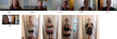 Before and After 74 lbs Fat Loss 5 feet 10 Female 207 lbs to 133 lbs