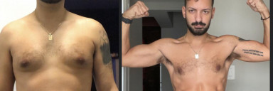 20 lbs Fat Loss Before and After 6 foot 3 Male 200 lbs to 180 lbs