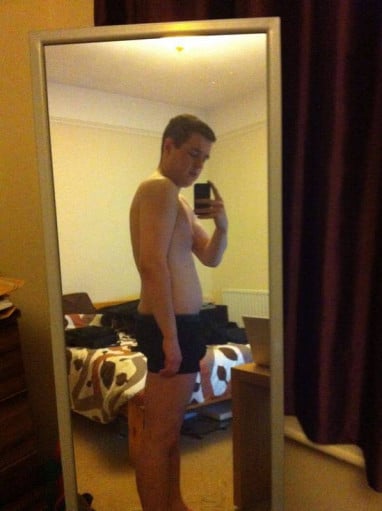 A photo of a 5'11" man showing a weight cut from 225 pounds to 192 pounds. A total loss of 33 pounds.