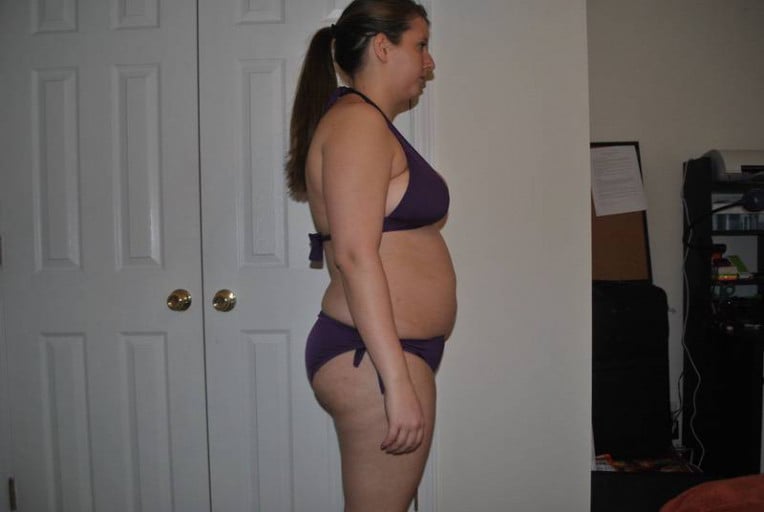 A photo of a 5'4" woman showing a snapshot of 170 pounds at a height of 5'4