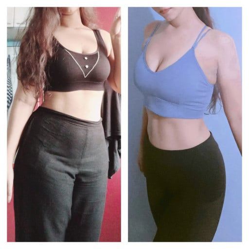 Progress Pics of 25 lbs Fat Loss 5 foot Female 140 lbs to 115 lbs