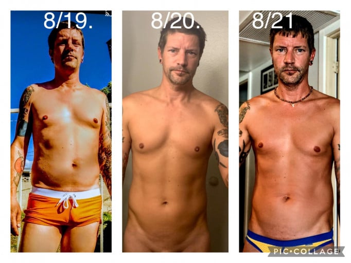 A progress pic of a person at 169 cm