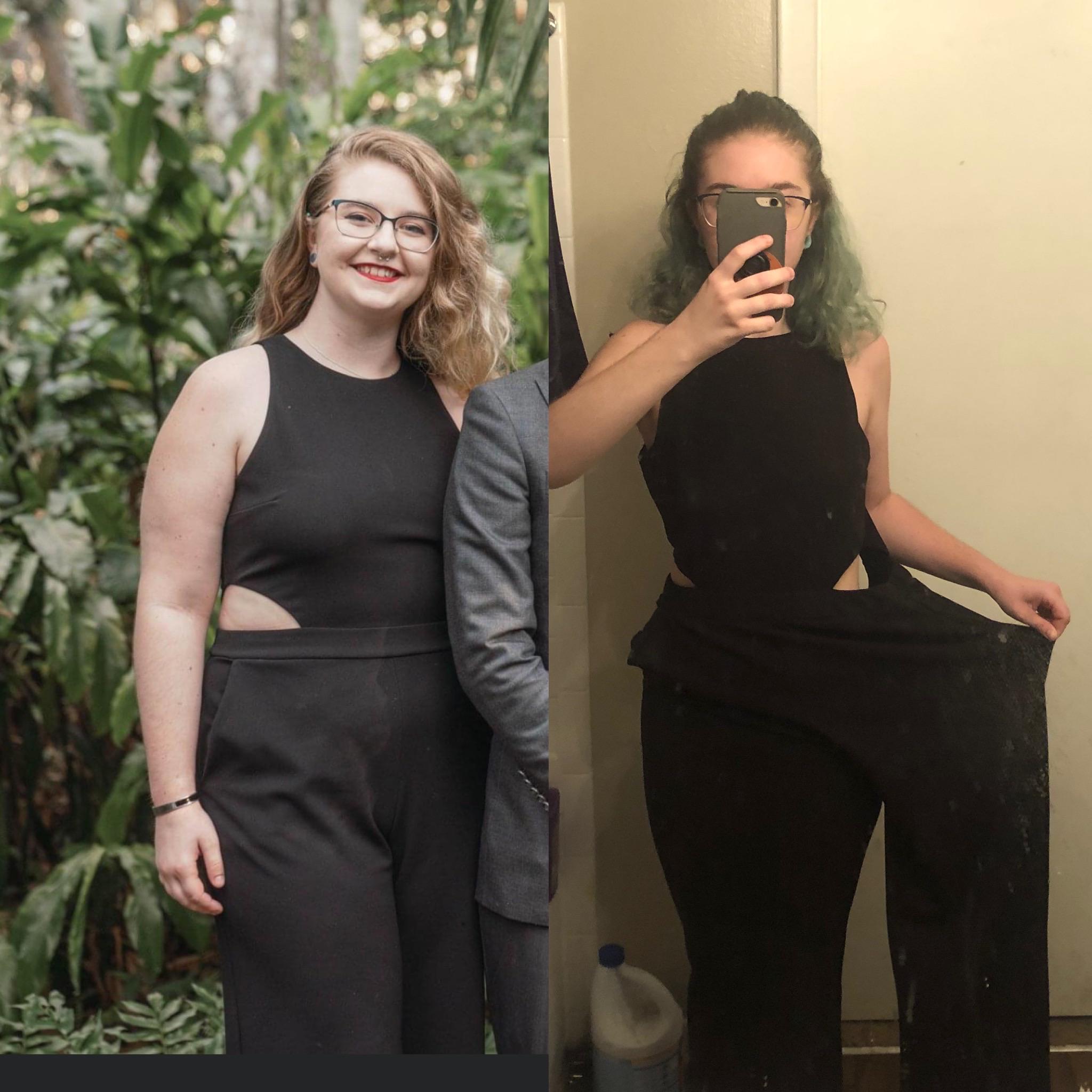 53 lbs Fat Loss Before and After 5 foot 6 Female 175 lbs to 122 lbs