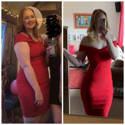 A progress pic of a 6'0" woman showing a fat loss from 226 pounds to 191 pounds. A respectable loss of 35 pounds.