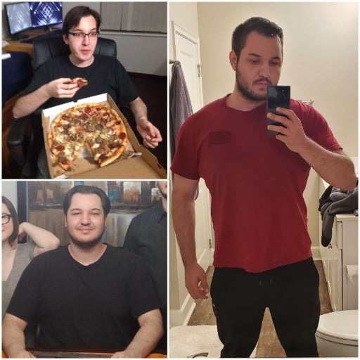 6 feet 2 Male Progress Pics of 55 lbs Weight Gain 175 lbs to 230 lbs