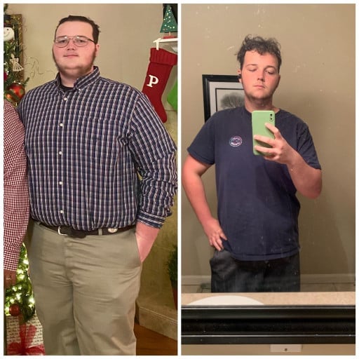 Before and After 230 lbs Fat Loss 6 feet 1 Male 337 lbs to 107 lbs