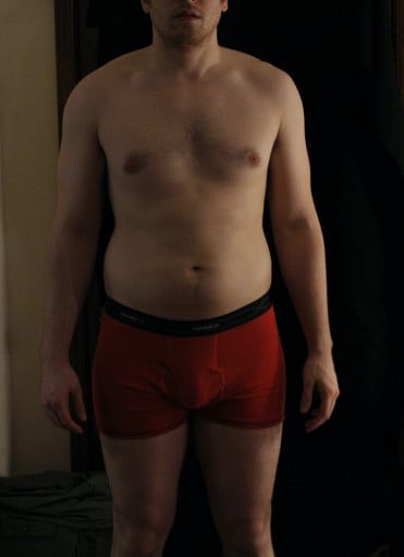 A progress pic of a 5'9" man showing a snapshot of 190 pounds at a height of 5'9