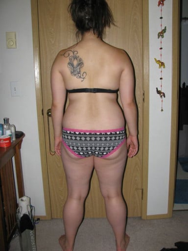 A photo of a 5'6" woman showing a snapshot of 170 pounds at a height of 5'6