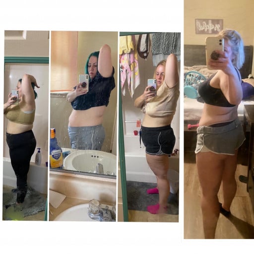 Progress Pics of 45 lbs Fat Loss 5 foot 3 Female 237 lbs to 192 lbs