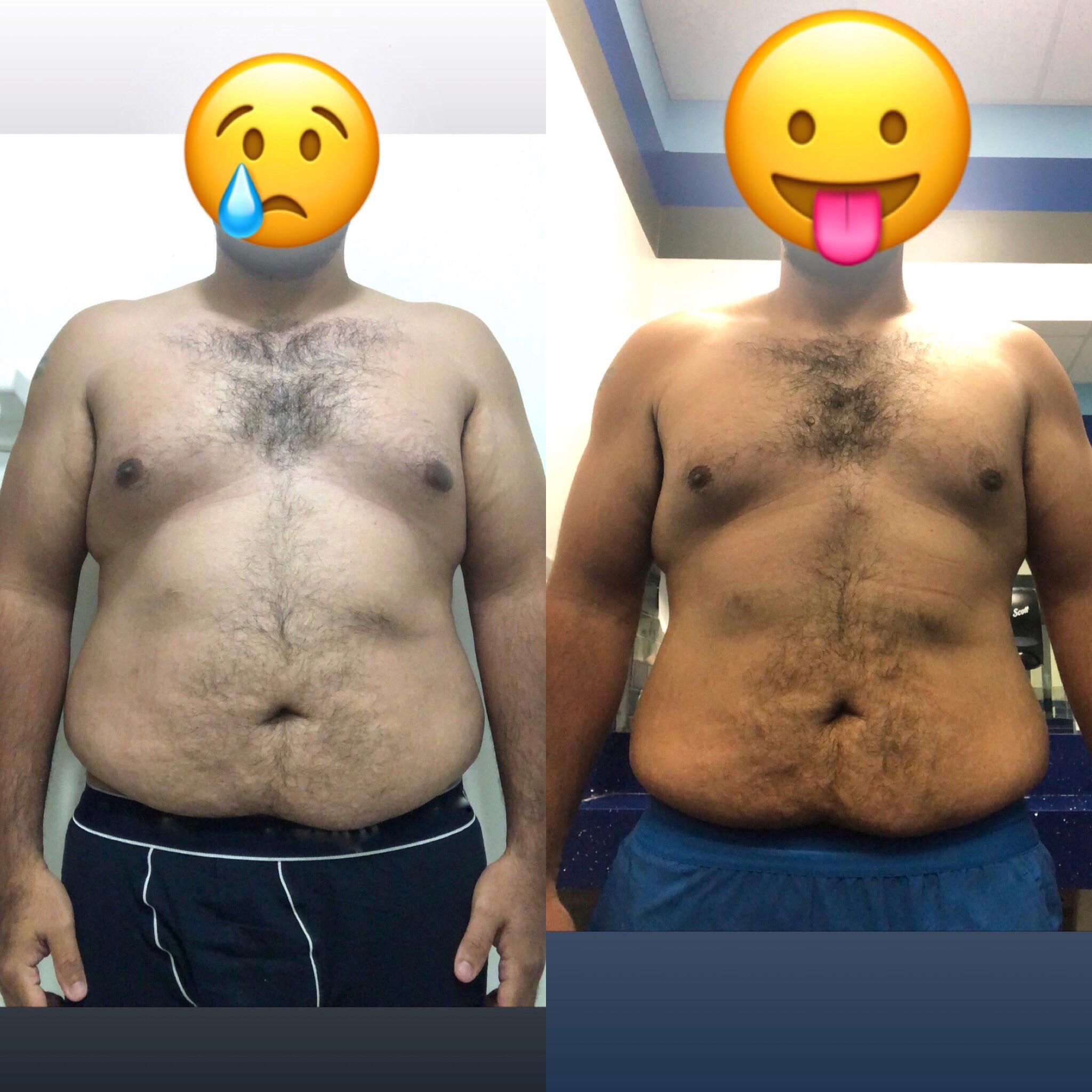 Progress Pics of 17 lbs Fat Loss 5 feet 9 Male 232 lbs to 215 lbs