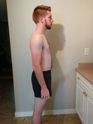 A photo of a 5'10" man showing a snapshot of 160 pounds at a height of 5'10