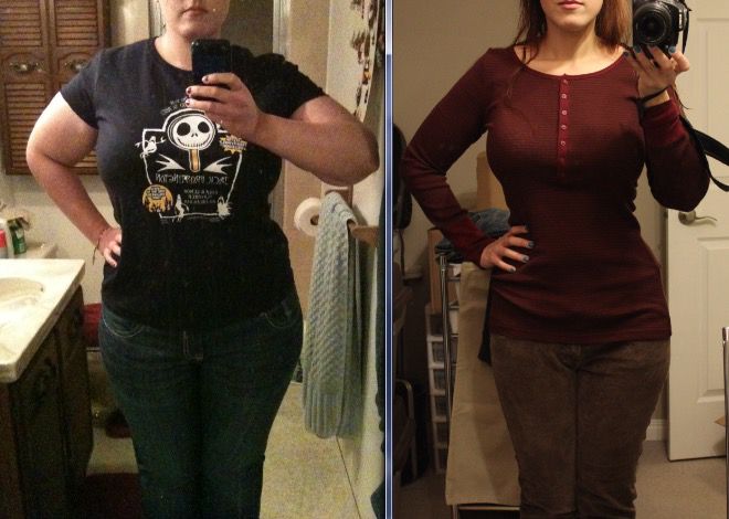 Before and After 92 lbs Weight Loss 5 feet 8 Female 252 lbs to 160 lbs