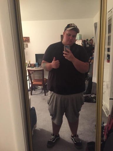 Before and After 46 lbs Weight Loss 5 foot 11 Male 426 lbs to 380 lbs