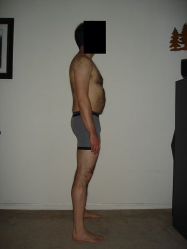 A progress pic of a 5'9" man showing a snapshot of 166 pounds at a height of 5'9