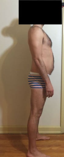 A progress pic of a 5'10" man showing a snapshot of 181 pounds at a height of 5'10