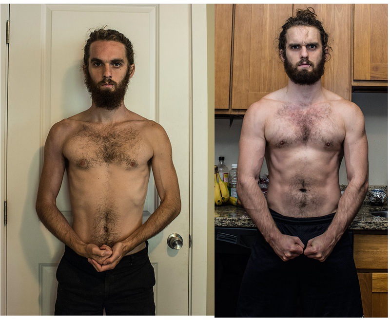 5 feet 9 Male Progress Pics of 25 lbs Muscle Gain 135 lbs to 160 lbs