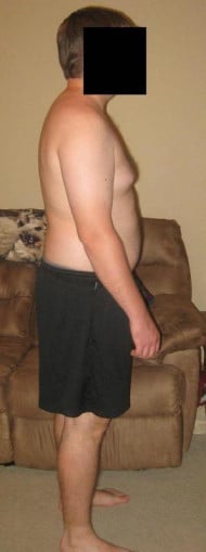 A picture of a 5'10" male showing a snapshot of 206 pounds at a height of 5'10