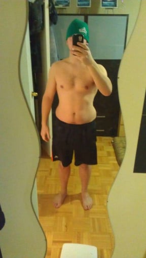A photo of a 5'8" man showing a snapshot of 178 pounds at a height of 5'8