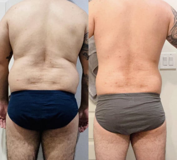 5'10 Male Progress Pics of 20 lbs Fat Loss 230 lbs to 210 lbs