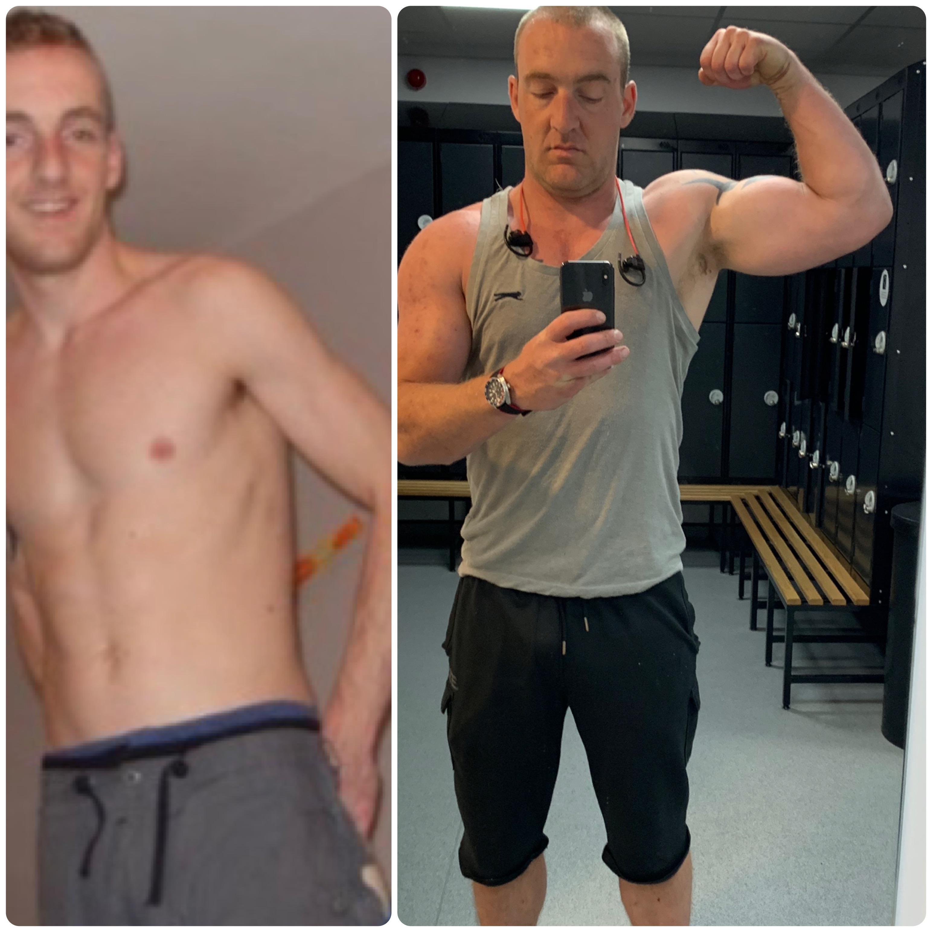 48 lbs Muscle Gain 6 foot 4 Male 176 lbs to 224 lbs