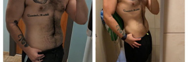 70 lbs Weight Loss Before and After 5 feet 10 Male 235 lbs to 165 lbs