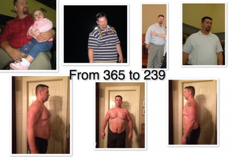 226 lbs Weight Loss 6 foot Male 365 lbs to 139 lbs