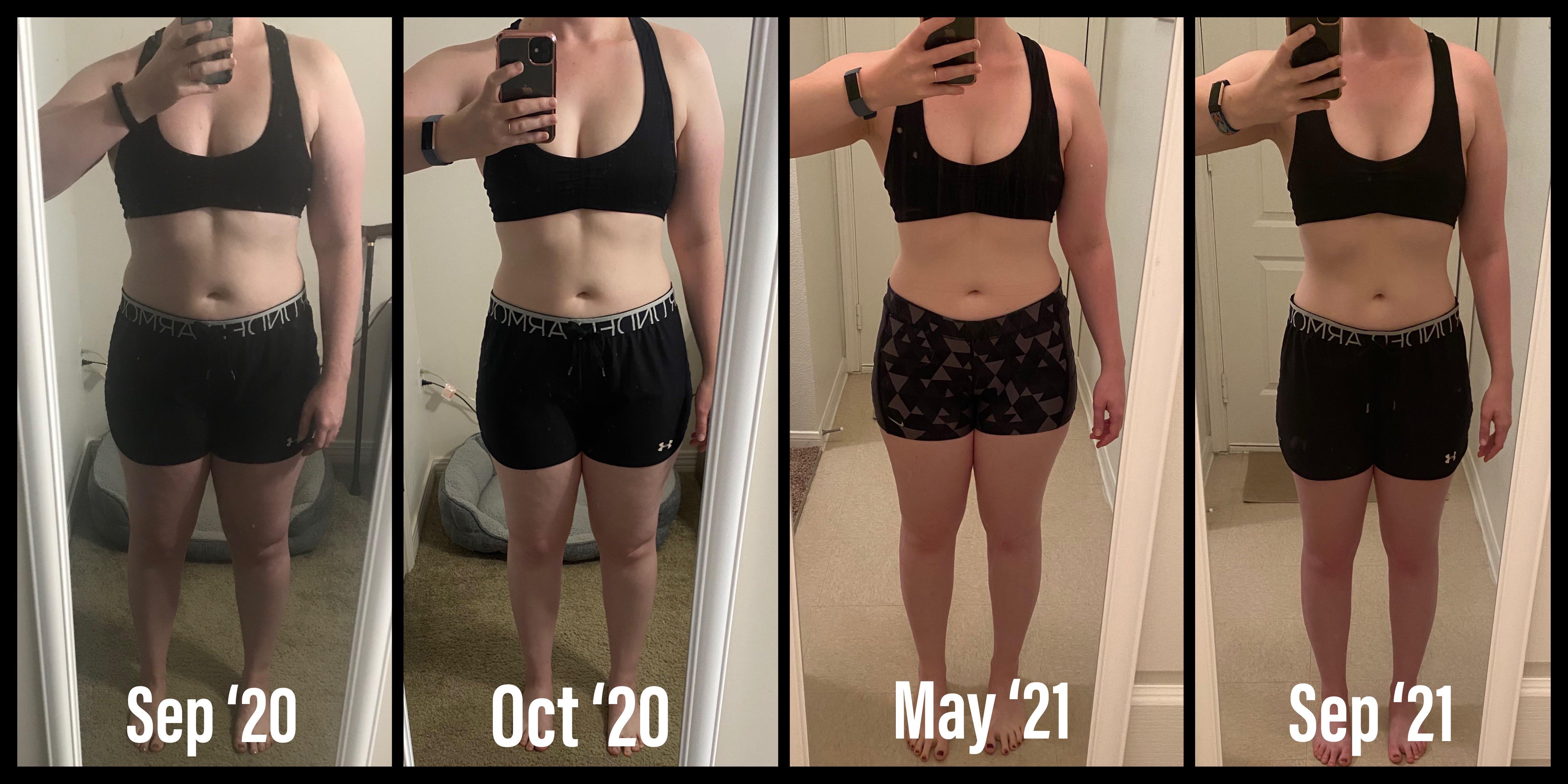 30 lbs Fat Loss 5'6 Female 185 lbs to 155 lbs