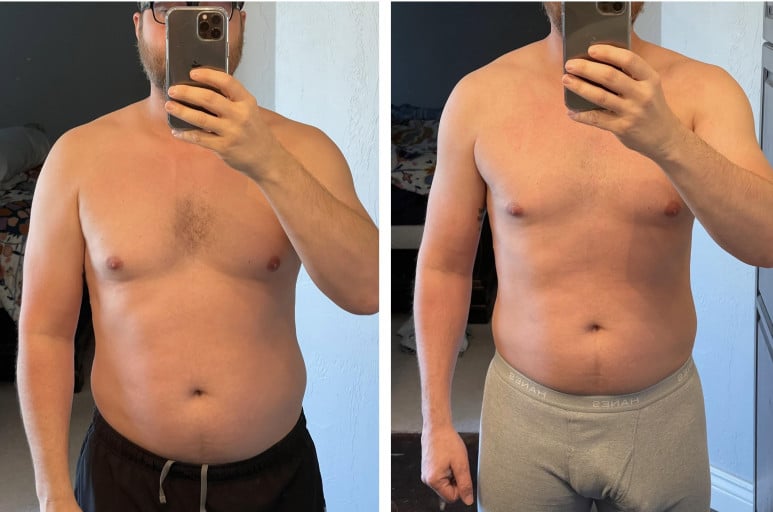 Progress Pics of 16 lbs Fat Loss 5'10 Male 209 lbs to 193 lbs