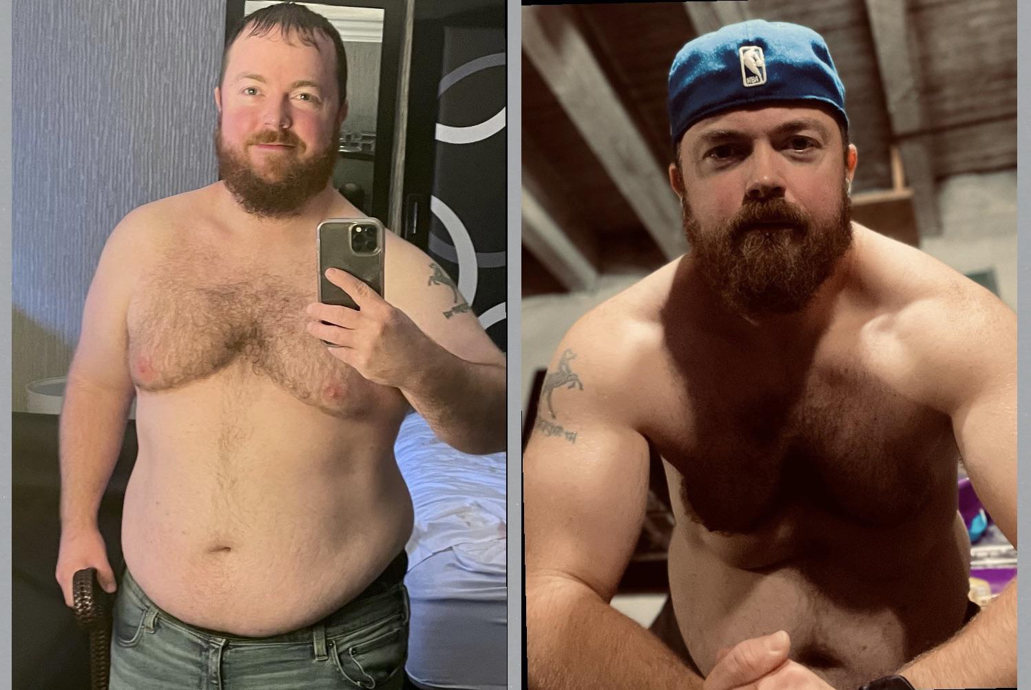 70 lbs Weight Loss Before and After 5'6 Male 285 lbs to 215 lbs