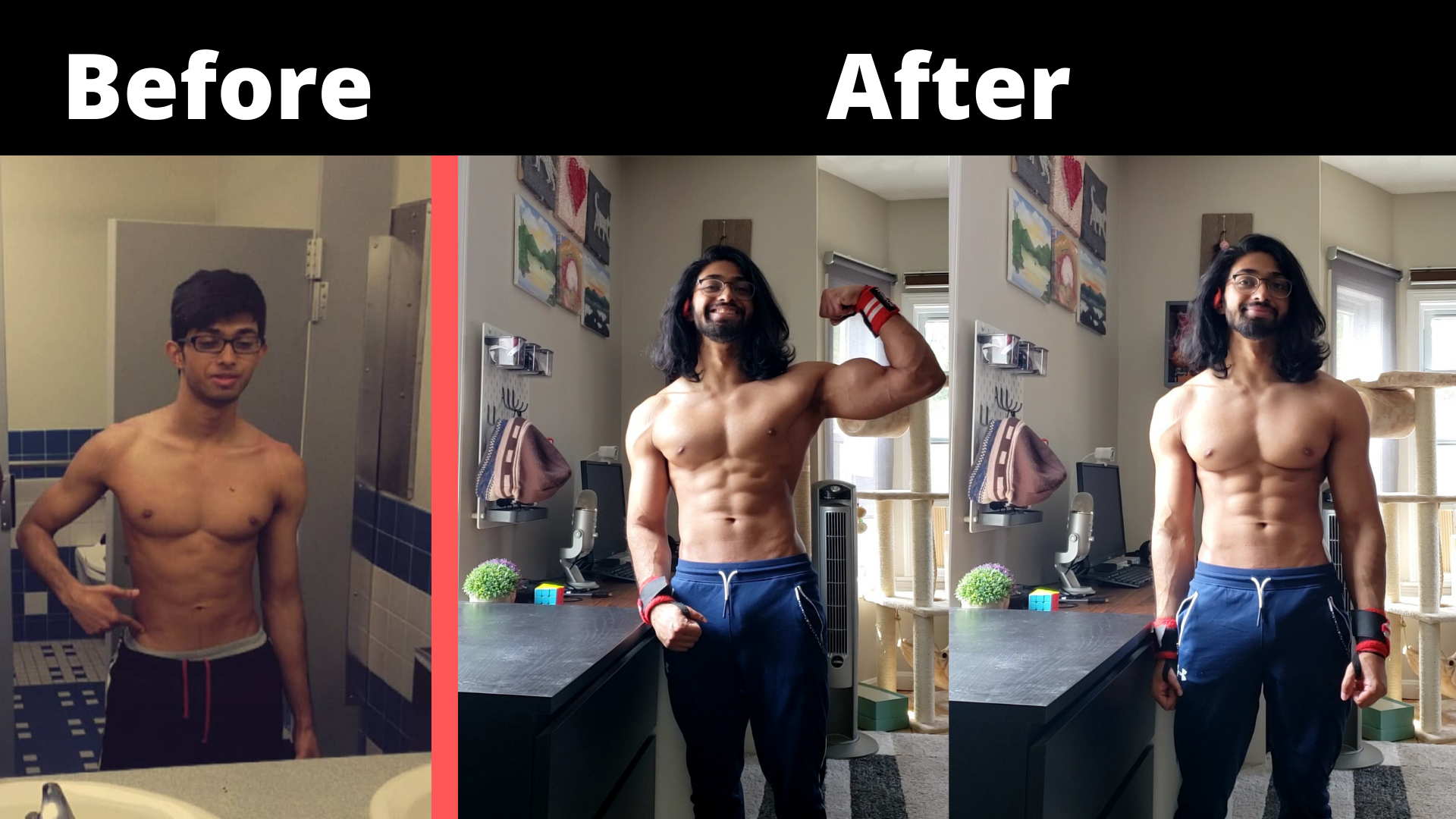 5 foot 3 Male 20 lbs Muscle Gain Before and After 100 lbs to 120 lbs