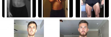 45 lbs Weight Gain Before and After 6 foot Male 115 lbs to 160 lbs