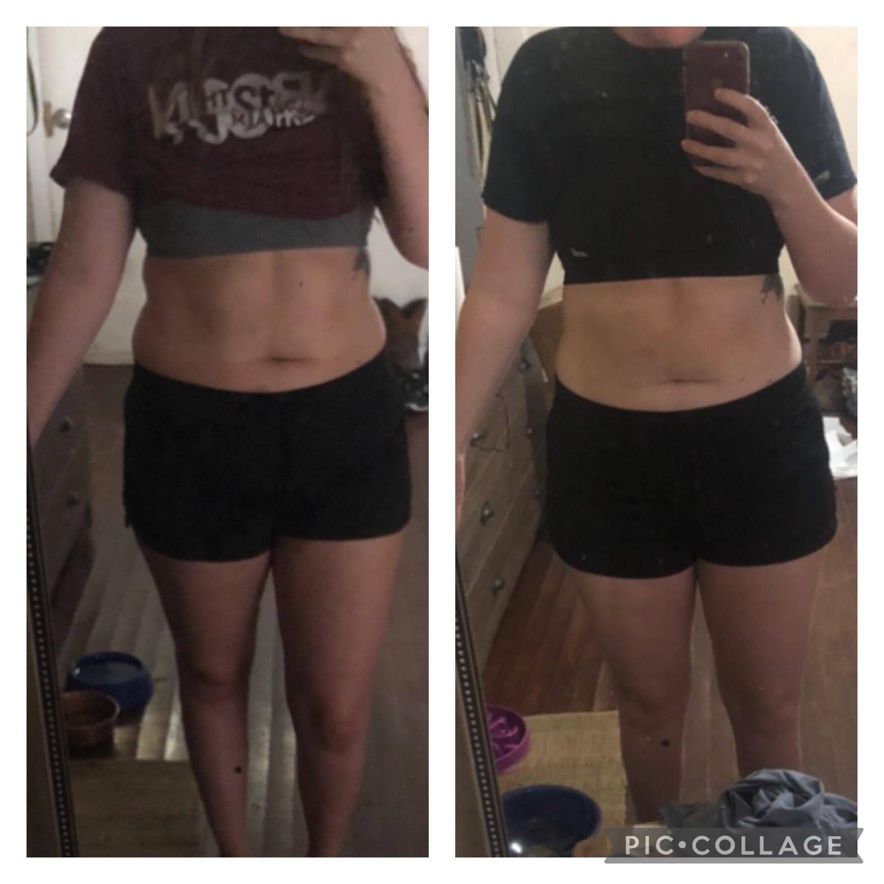 5 foot 6 Female 3 lbs Muscle Gain Before and After 174 lbs to 177 lbs