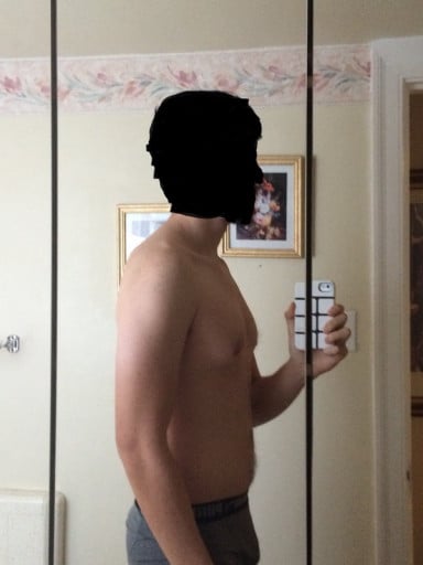 A picture of a 5'11" male showing a snapshot of 164 pounds at a height of 5'11