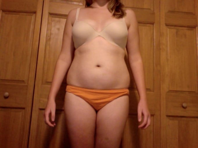 A photo of a 5'9" woman showing a snapshot of 170 pounds at a height of 5'9