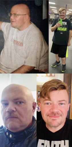 Progress Pics of 110 lbs Fat Loss 5 feet 8 Male 350 lbs to 240 lbs