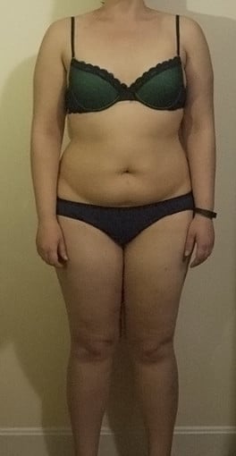 A photo of a 5'6" woman showing a snapshot of 179 pounds at a height of 5'6