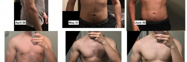 Before and After 37 lbs Weight Loss 5 feet 6 Male 170 lbs to 133 lbs